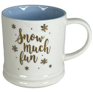 Threshold Snow Much Fun Mug Winter White Pale Blue Cup Target Home Ceramic
